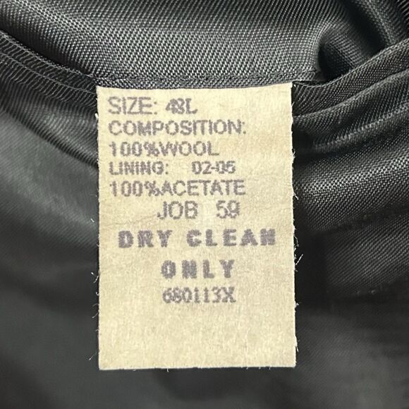 Jos A Bank 48L Tuxedo Jacket 100% Wool Black One Button Lined Vented Formal - Picture 4 of 8